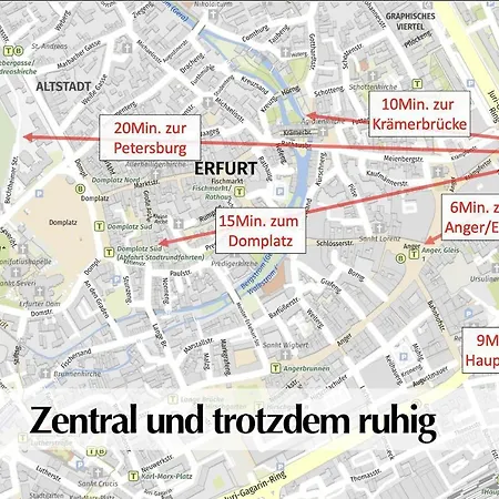 Helle 72Qm Maisonette Wohnung Im Herzen Erfurts Mit Kingsize Bett, Smart-Tv, Etc Exterior foto