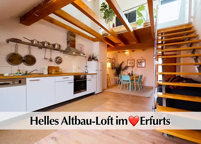 Helle 72Qm Maisonette Wohnung Im Herzen Erfurts Mit Kingsize Bett, Smart-Tv, Etc