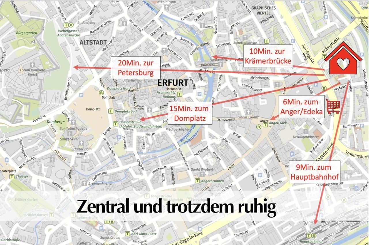 Helle 72qm Maisonette Im Herzen Erfurts Mit Kingsize Bett, Smart-tv, Etc