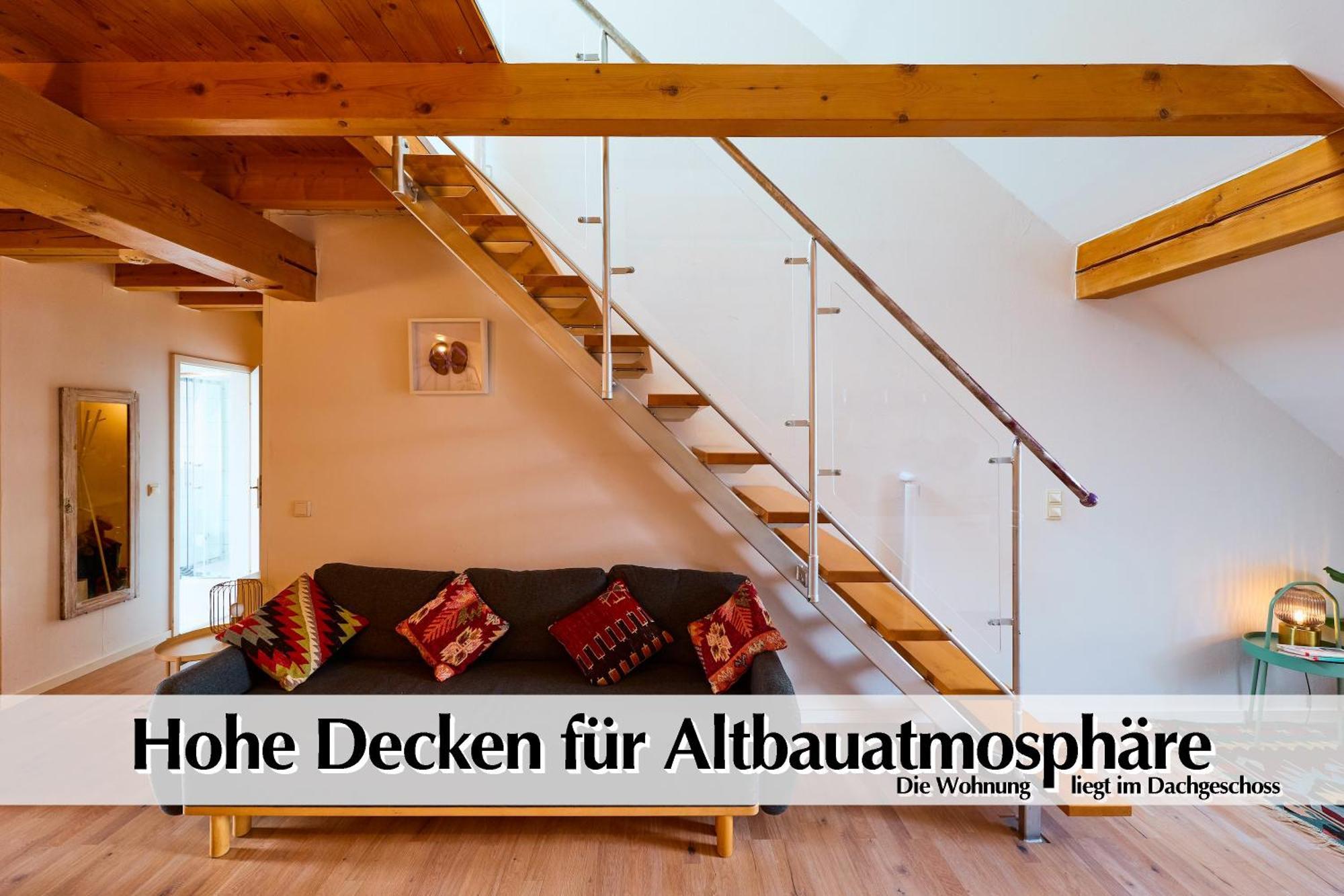 Appartement Helle 72qm Maisonette Im Herzen Erfurts Mit Kingsize Bett, Smart-tv, Etc